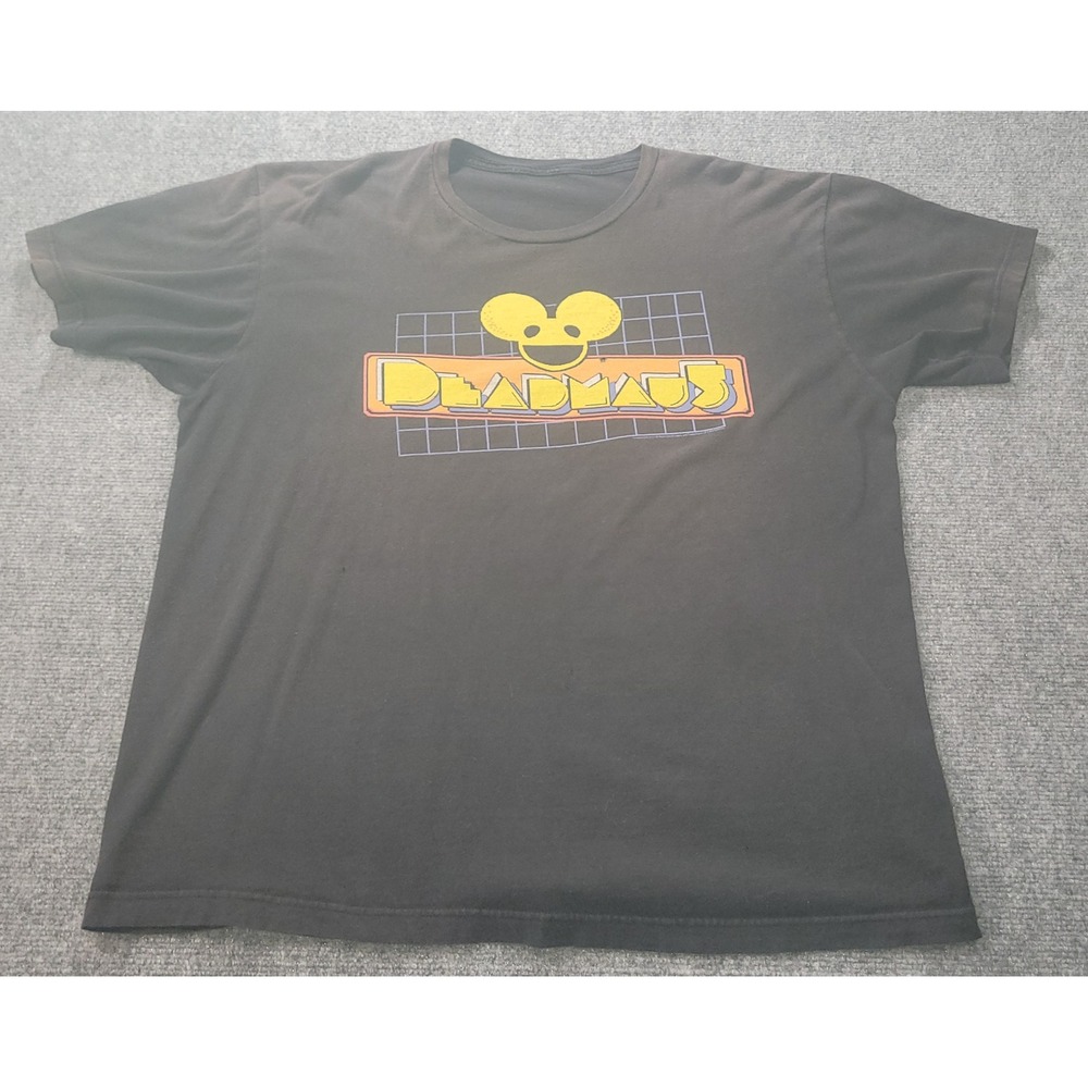 Deadmau5 Graphic T-Shirt Black EDM Music Tee Retro Logo Men's XL